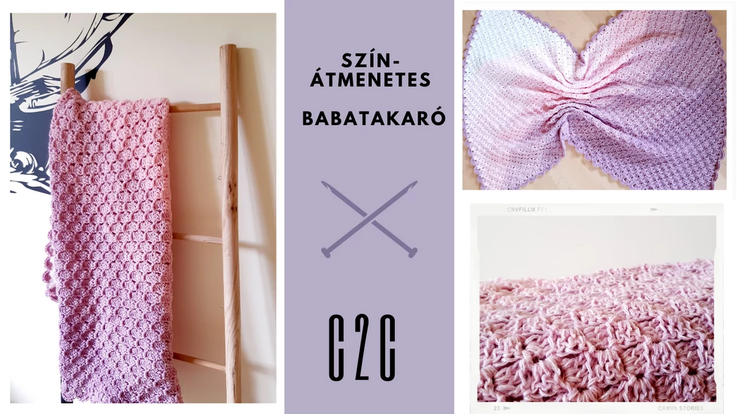 Babatakaró színátmenetes tortafonalból