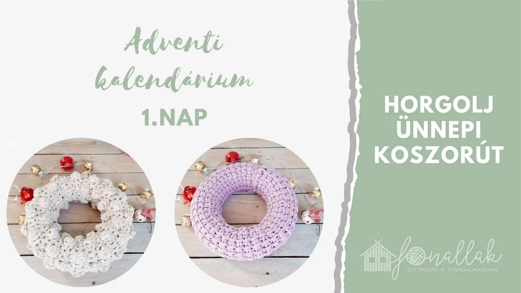 Horgolj ünnepi koszorút!