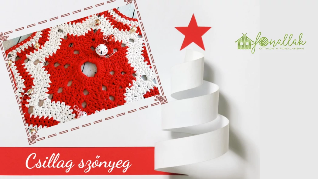 Csillag alakú fenyőtalp takaró szőnyeg
