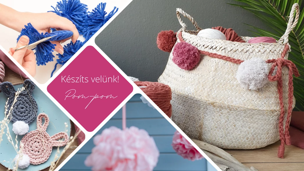 Készíts pompomot Bobbiny makraméfonalból