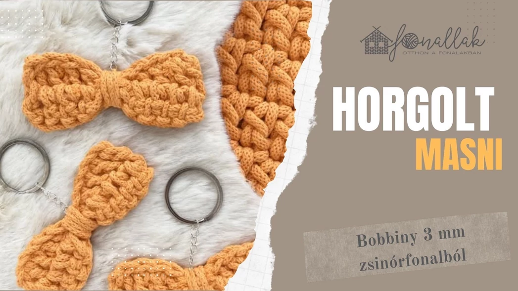 Egyszerű horgolt masni - Bobbiny