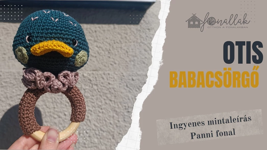 Otis, a kacsa – horgolt babacsörgő