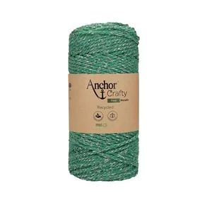 Anchor Crafty Fine 3 ply ezüstszálas makraméfonal - zöld