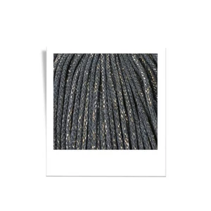 Bobbiny Zsinórfonal Junior 3 mm -  shiny CHARCOAL - 100 M