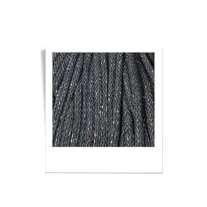 Bobbiny Premium zsinórfonal 5 mm – shiny CHARCOAL - 100 m