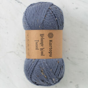 Kartopu Melange Wool Tweed - farmerkék