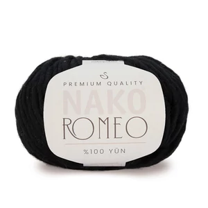 Nako Romeo 100% gyapjú chunky fonal – 217 – Fekete