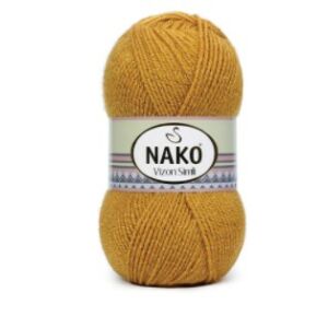 Nako Vision Simli csillogó fonal - mustár - 10130