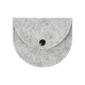 Filc kistáska, pénztárca - félkör, kb.120 x 100 mm, világosszürke