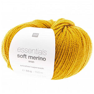 Rico Essentials Soft Merino Aran - mustár