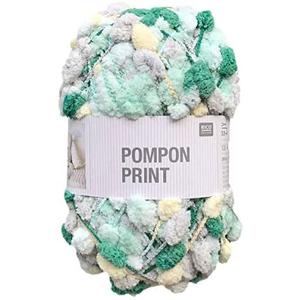 Rico Pompom print - türkisz mix