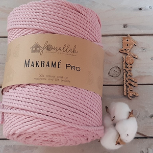 Macrame Pro makraméfonal - 4 mm 3 ply 175 m - dusty pink