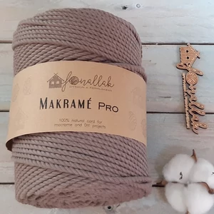 Macrame Pro makraméfonal - 4 mm 3 ply 175 m - taupe