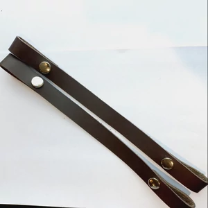 Bőr táskapánt patentos 30 cm - Sötétbarna