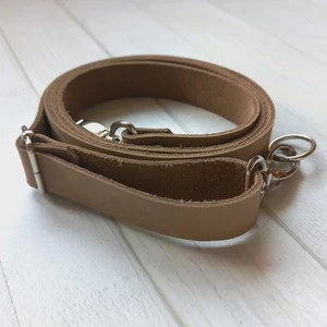 Bőr táskapánt cross body 120 cm - cappuccino