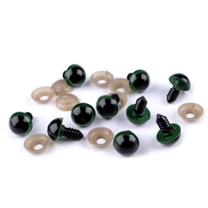 Biztonsági szem 14 mm - élénk zöld 1 pár