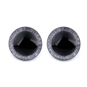 Biztonsági szem gliterrel 20 mm - ezüst