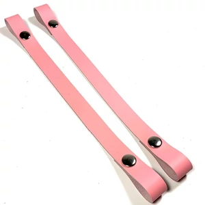 Tia Jonas - bőr táskafül patentos - rózsaszín 32 cm