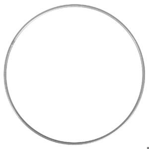 Horgolható, makramézható fém karika 10 cm - matt ezüst
