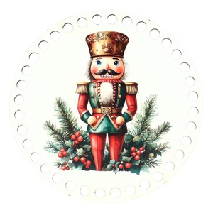 Diótörő - Karácsonyi fa alapok - kör 15 cm