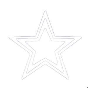 Fém csillag makraméhoz 30 cm - fehér