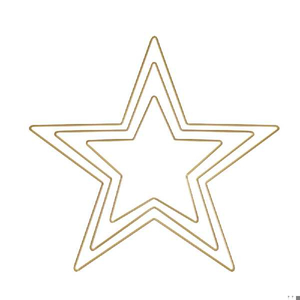 Fém csillag makraméhoz 40 cm - arany