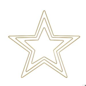 Fém csillag makraméhoz 20 cm - arany