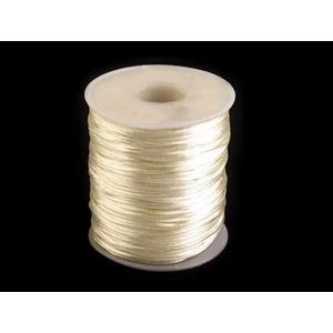 Szatén zsinór, patkányfarka 1 mm - vanília