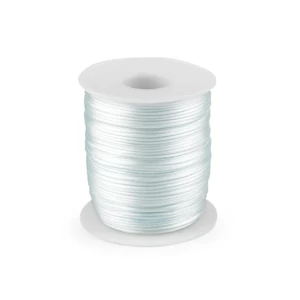 Szatén zsinór, patkányfarka 1 mm - jégkék