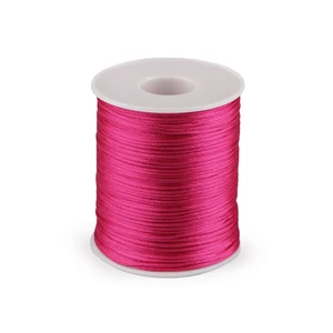 Szatén zsinór, patkányfarka 1 mm - lilás rózsaszín
