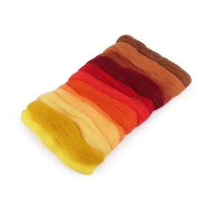 Fésült gyapjú nemezeléshez - 50 g - nyár