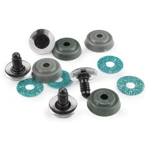 Biztonsági szem gliterrel 20 mm - türkisz