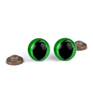 Biztonsági cicaszem 14 MM - 1 pár élénk zöld