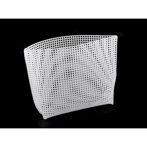 Műanyag kanava hímzés, táskakészítés - 23 x 19 x 7 cm - fehér