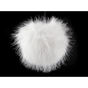 Szőrme bojt 11 cm - off-white