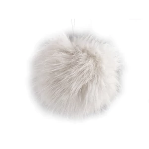 Szőrme bojt 11 cm - Világos krém