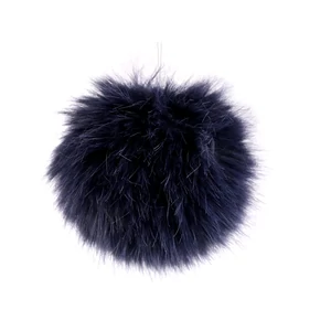 Szőrme bojt 11 cm - Párizsi kék