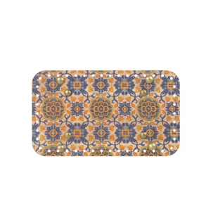Parafa táskaalap szögletes nagy 25x14,5 cm - csempeminta virágos