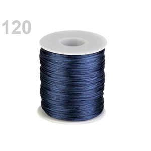 Szatén zsinór, patkányfarka 1 mm - Estate Blue