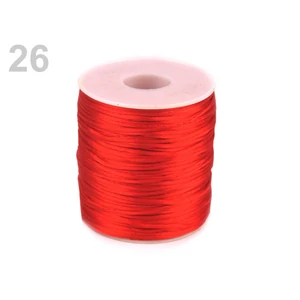 Szatén zsinór, patkányfarka 1 mm - Fiesta