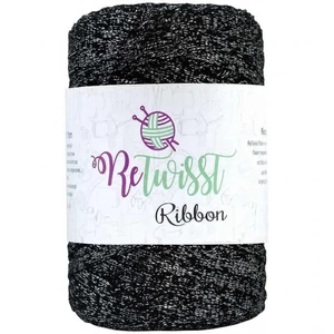 Retwisst CSILLOGÓ szalagfonal Ribbon - Fekete-ezüst Retwisst CSILLOGÓ szalagfonal Ribbon - Fekete-ezüst