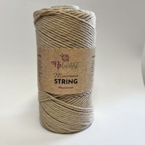 ReTwisst String - makraméfonal 2 mm - Bézs