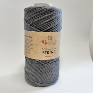 ReTwisst String - makraméfonal 2 mm - füstös szürke