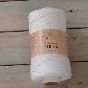 ReTwisst String - makraméfonal 3 mm - fehér