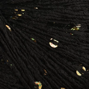 Venera flitteres fonal – 0992 – Fekete arany flitterrel