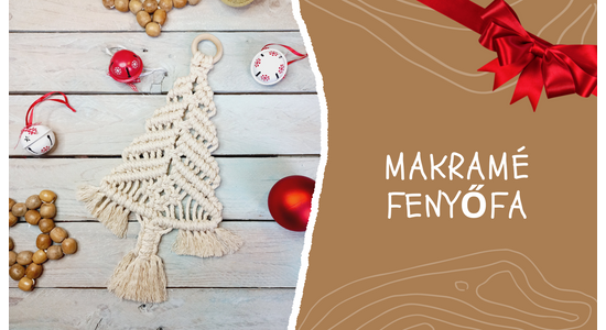 Makramé fenyő készítés