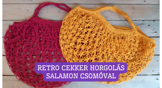 Retro cekker horgolás Salamon csomóval