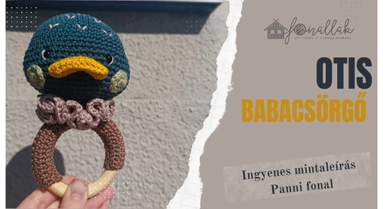 Otis, a kacsa – horgolt babacsörgő