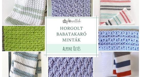 Babatakaró minták - Alpesi öltés - Alpine stitch