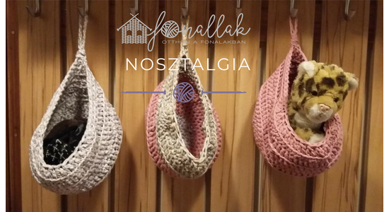Fonallak nosztalgia - első függőkosár mintánk